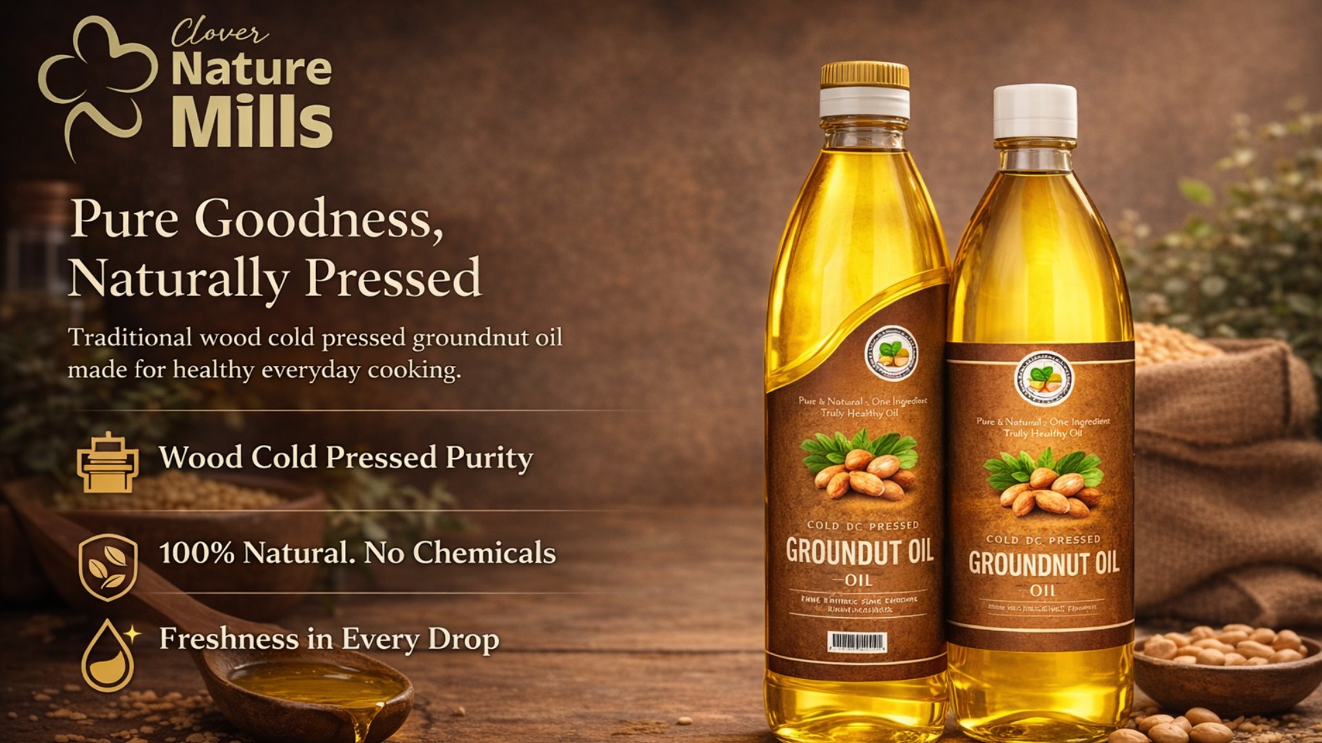 Clover Nature Mills Groundnut Oil