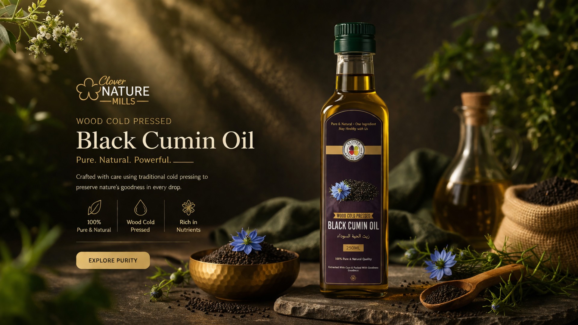Clover Nature Mills Black Cumin Oil